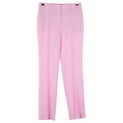 Pre-owned Givenchy Pink Viscose Trousers
