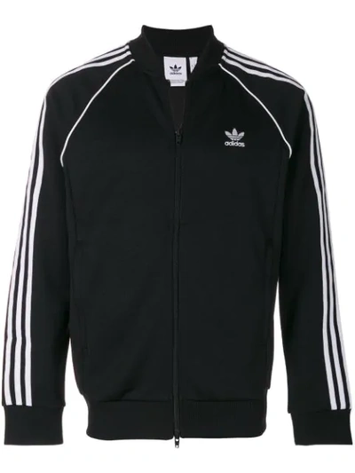 Adidas Originals Zip Front Track Jacket In Black