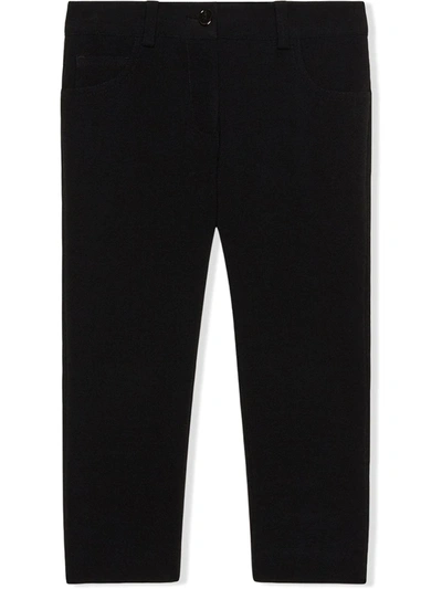 Dolce & Gabbana Kids' Tapered Leg Trousers In Black