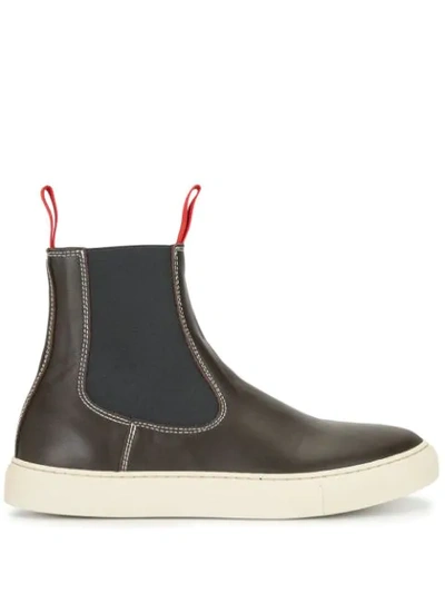 Sofie D'hoore Contrast-stitch Ankle Boots In Brown