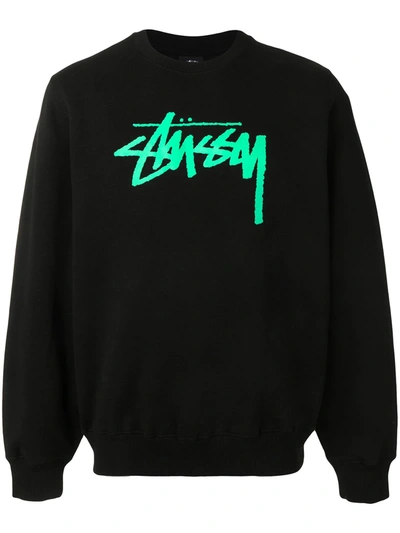Stussy Logo-print Sweatshirt In Black