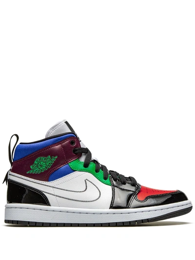 Jordan Air  1 Mid Se Women's Shoe (black) In Black,university Red,hyper Royal,white