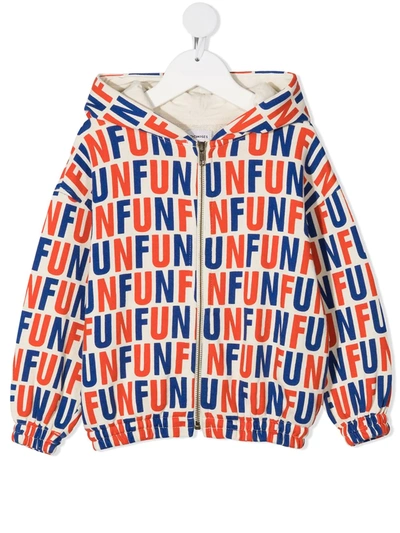 Bobo Choses Ivory Sweatshirt For Kids With Writing In Multicolor