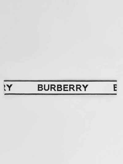 Burberry Logo Jacquard Headband In White