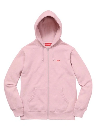 Pre-owned Supreme  Small Box Zip Up Sweatshirt Dusty Pink