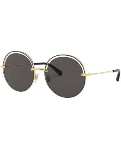 Dolce & Gabbana Sunglasses, 0dg2262 In Gold/black/grey