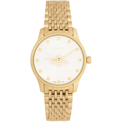 Gucci Gold Slim G-timeless Bee Watch In 9812 Gold