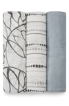 Aden + Anais 3-pack Silky Soft Swaddling Cloths In Moonlight