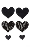 Bristols 6 Nippies By Bristols Six Heart Nipple Covers In Black