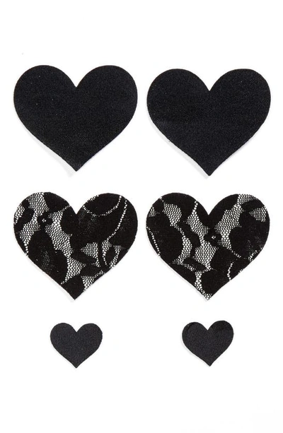 Bristols 6 Nippies By Bristols Six Heart Nipple Covers In Black