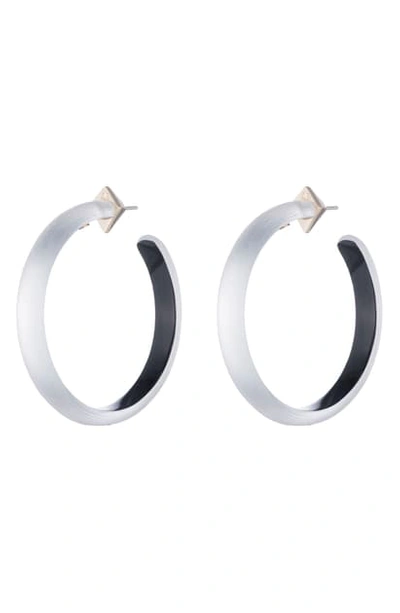Alexis Bittar Large Hoop Earrings In Silver