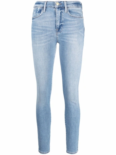Frame Womens Caspio Le One Skinny High-rise Stretch-organic Denim Jeans S In Caspio