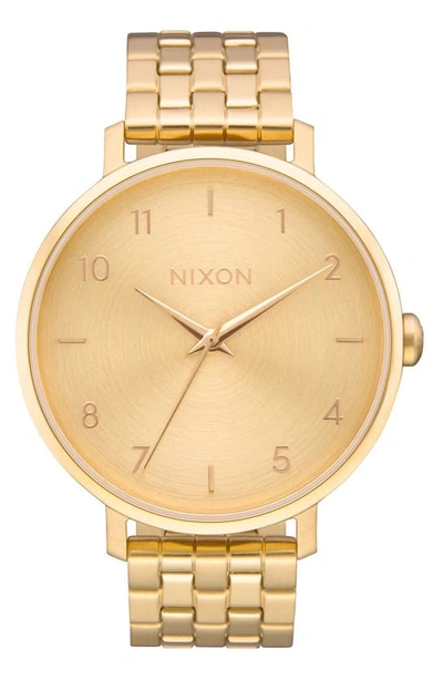 Nixon The Arrow Bracelet Watch, 38mm In Gold