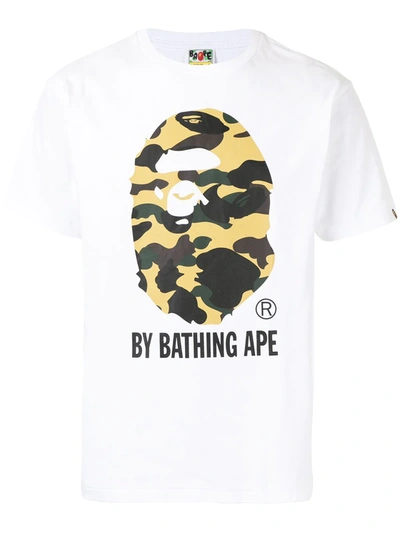 A Bathing Ape 1st Camo Logo-print Cotton T-shirt In White