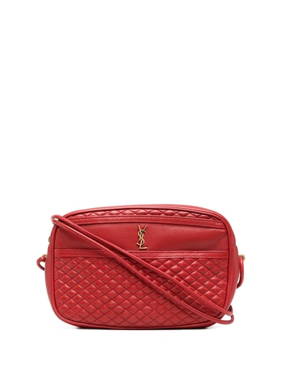 Saint Laurent Quilted Shoulder Bag In Red