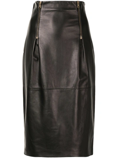 Versace High-waisted Pencil Skirt In Black