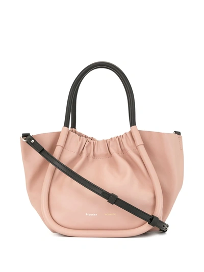 Proenza Schouler Small Ruched Crossbody Tote Bag In Peach