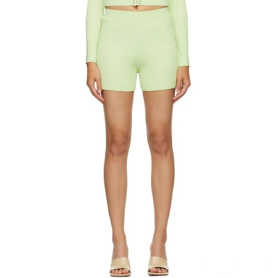 Dion Lee Green Float Shorts In Mint