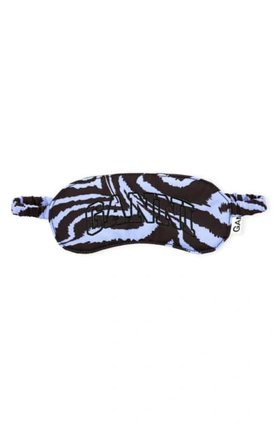 Ganni Recycled Poplin Sleep Mask In Forever Blue