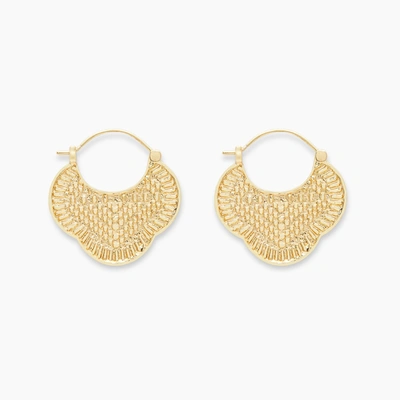 Gorjana Maya Profile Hoop Earrings In Gold Plated Brass, Women's By