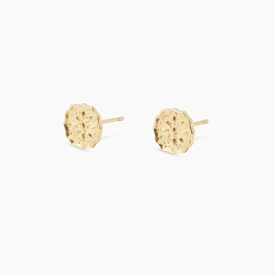 Gorjana Mosaic Coin Stud Earrings In Gold Plated Brass, Women's By