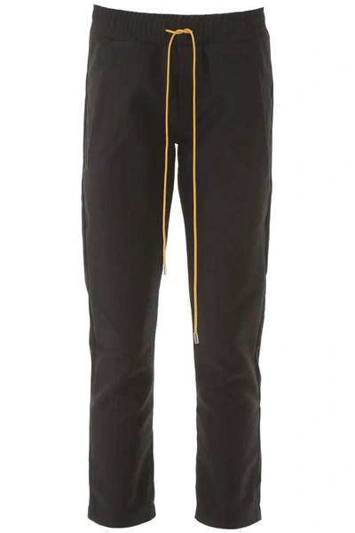 Rhude Pinstripe Jogger Pants In Black,grey