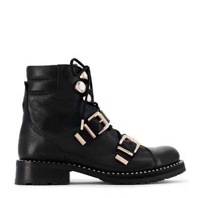 Sophia Webster Women's Black Leather Ankle Boots