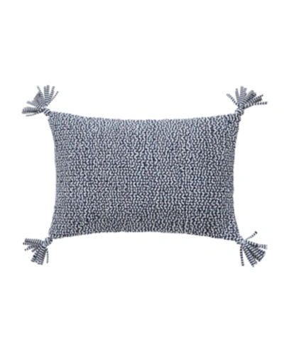 Splendid Knitted Jersey Decorative Pillow Bedding In Blue