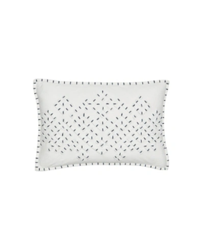 Splendid Appliqued Jersey 12 X 18 Decorative Pillow Bedding In White