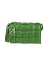 Bottega Veneta The Cassette Padded Leather Crossbody Bag In Grass