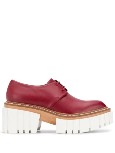 Stella Mccartney Emilie Lace-up Shoes In Red