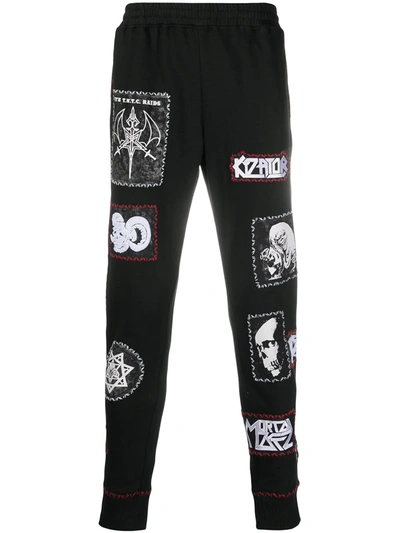Ktz Patch-detailed Track Pants In Black