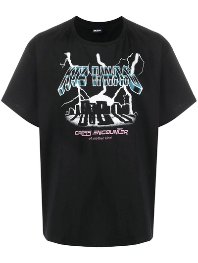 Ktz Thunder Cross Unisex T-shirt In Black
