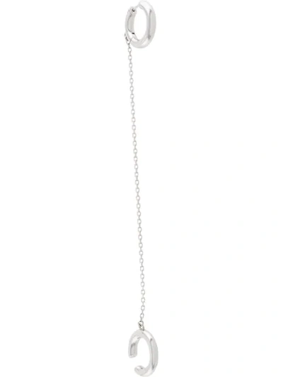 Alan Crocetti Single Chain-link Cuff Earring In Silver