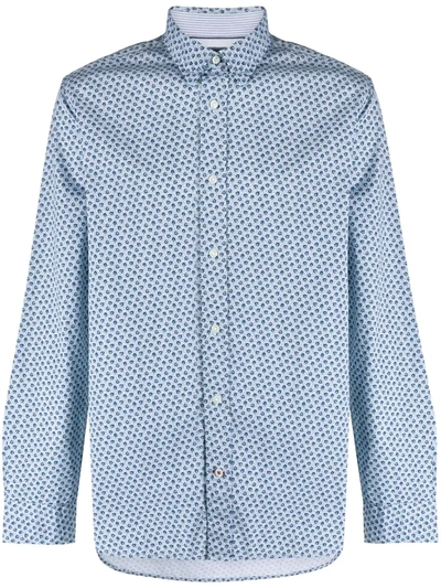 Tommy Hilfiger Dot Print Shirt In Blue