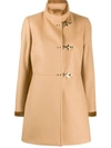 Fay Midi Duffle Coat In Camel