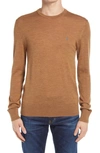 Allsaints Mode Slim Fit Merino Wool Sweater In Golden Brown Marl