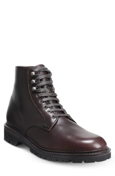 Allen Edmonds Higgins Waterproof Plain Toe Boot In Chestnut Leather