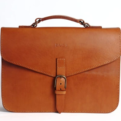The Dust Company Mod 122 Briefcase In Cuoio Brown