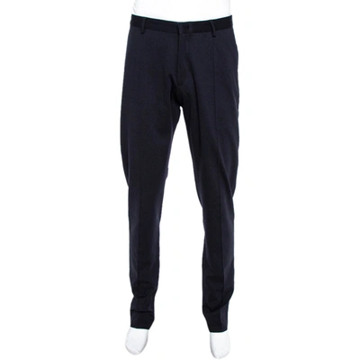 Pre-owned Emporio Armani Navy Blue Knit Pants M