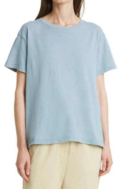 Nili Lotan Ciara Oversized Cotton T-shirt In Slate Blue