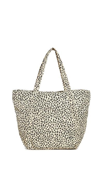 Baggu Cloud Nylon Canvas Tote In Honey Leopard