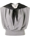 3.1 Phillip Lim Hooded Satin-trimmed Cotton-jersey Tank In Grey
