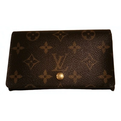 Pre-owned Louis Vuitton Cloth Wallet In Brown