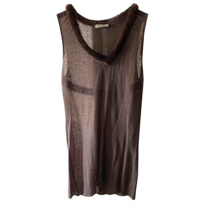 Pre-owned Nina Ricci Cashmere Vest In Brown