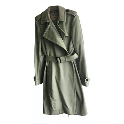 Pre-owned Burberry Wool Coat In Green