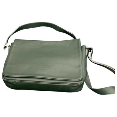 Pre-owned Armani Collezioni Leather Bag In Green