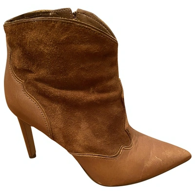 Pre-owned Sam Edelman Leather Boots In Camel