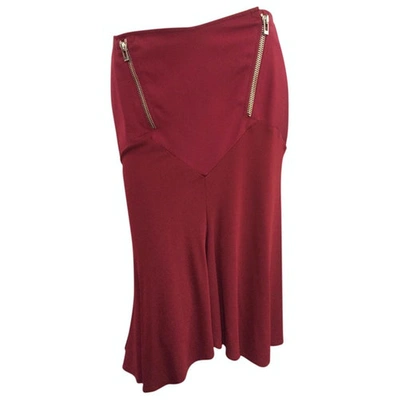 Pre-owned Versace Mid-length Skirt In Red