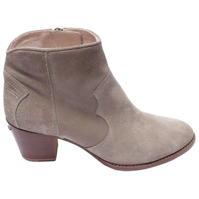 Pre-owned Zadig & Voltaire Beige Leather Ankle Boots